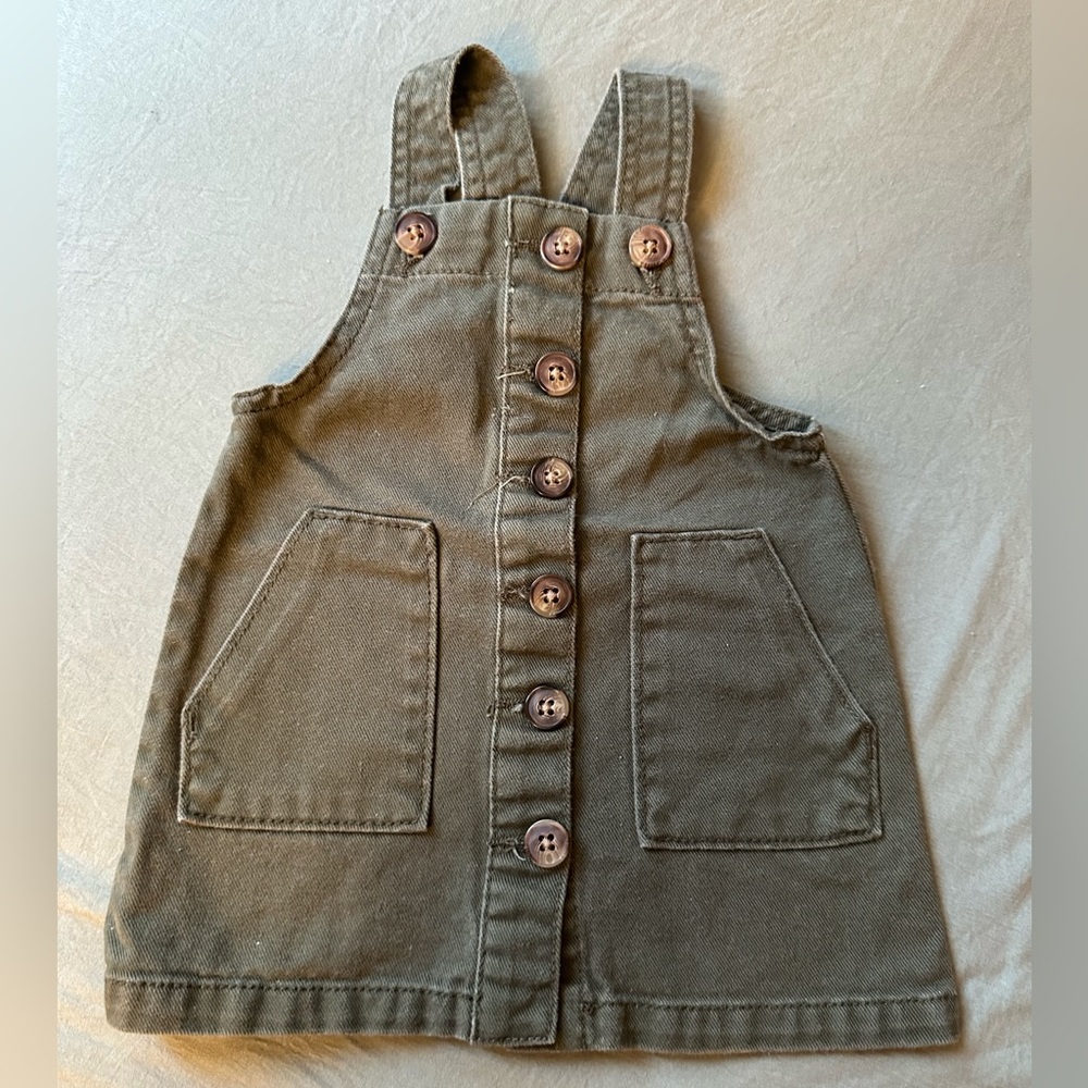 Babygirl overall green dress